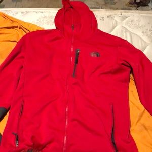 Red north face jacket